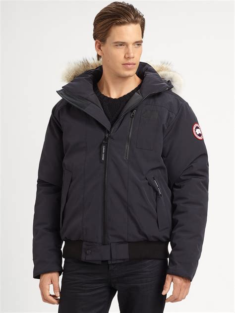 navy blue canada goose bomber